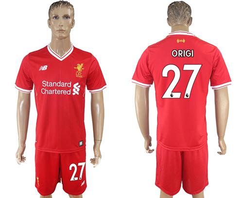 Liverpool #27 Origi Red Home Soccer Club Jersey